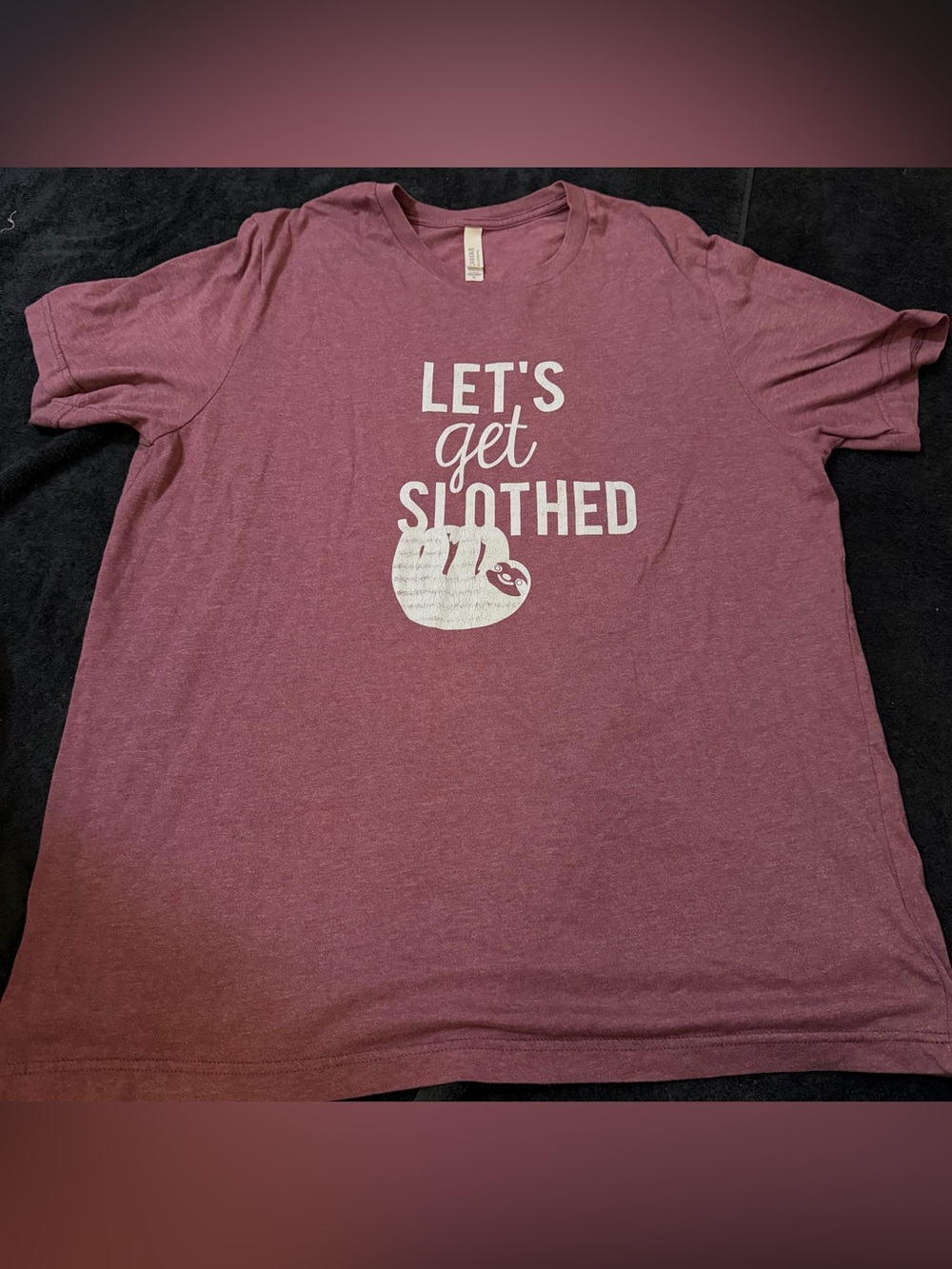 Let's Get Slothed Graphic Tee - Mauve Men's Short Sleeve